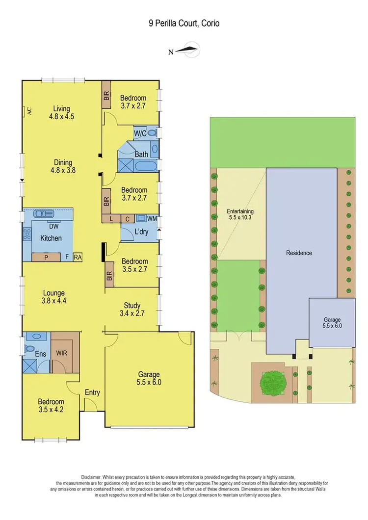 Floorplan of Homely house listing, 9 Perilla Court, Corio VIC 3214