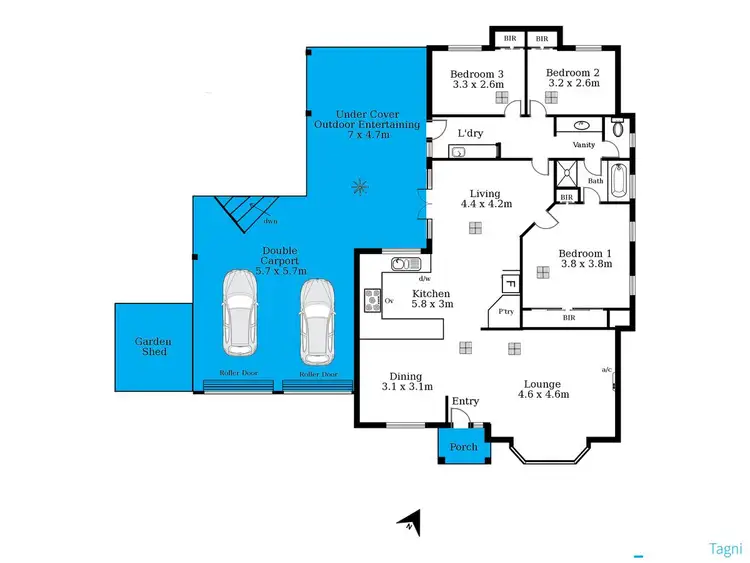 Floorplan of Homely house listing, 7 Tigress Drive, Hallett Cove SA 5158