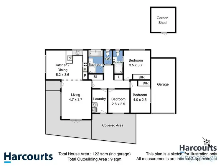 Floorplan of Homely unit listing, 7/180 Roslyn Avenue, Blackmans Bay TAS 7052