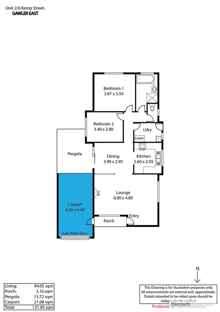 Floorplan of Homely unit listing, 2/6 Kemp Street, Gawler East SA 5118