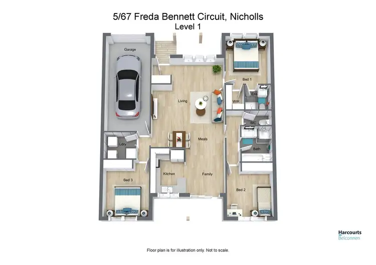 Floorplan of Homely townhouse listing, 5/67 Freda Bennett Circuit, Nicholls ACT 2913