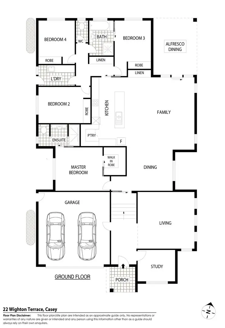 Floorplan of Homely house listing, 22 Wighton Terrace, Casey ACT 2913