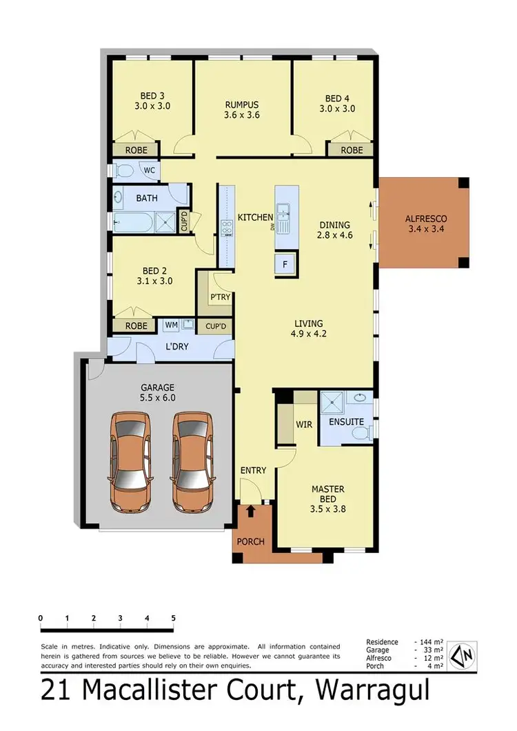 Floorplan of Homely house listing, 21 Macallister Court, Warragul VIC 3820