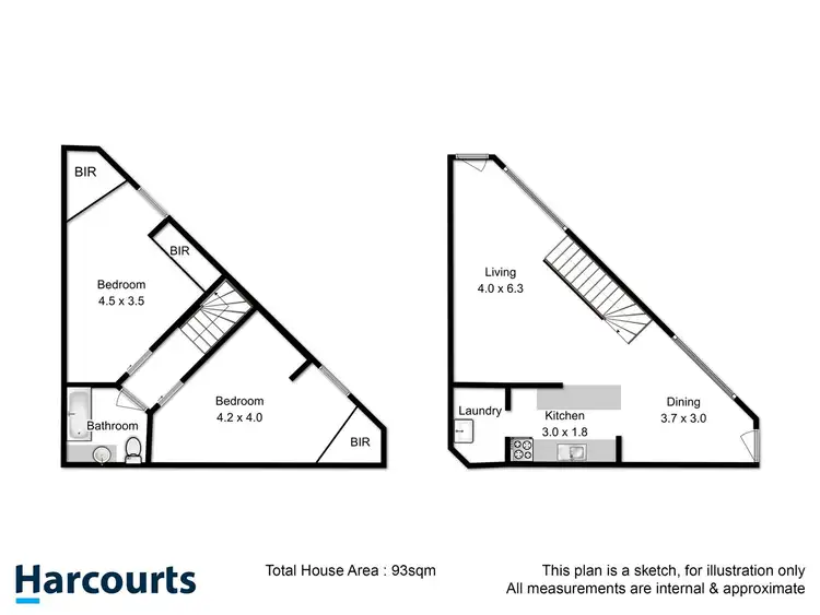 Floorplan of Homely unit listing, 2/636 Nelson Road, Mount Nelson TAS 7007