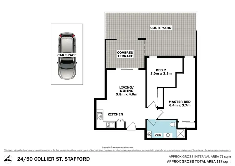 Floorplan of Homely apartment listing, 24/50 Collier Street, Stafford QLD 4053