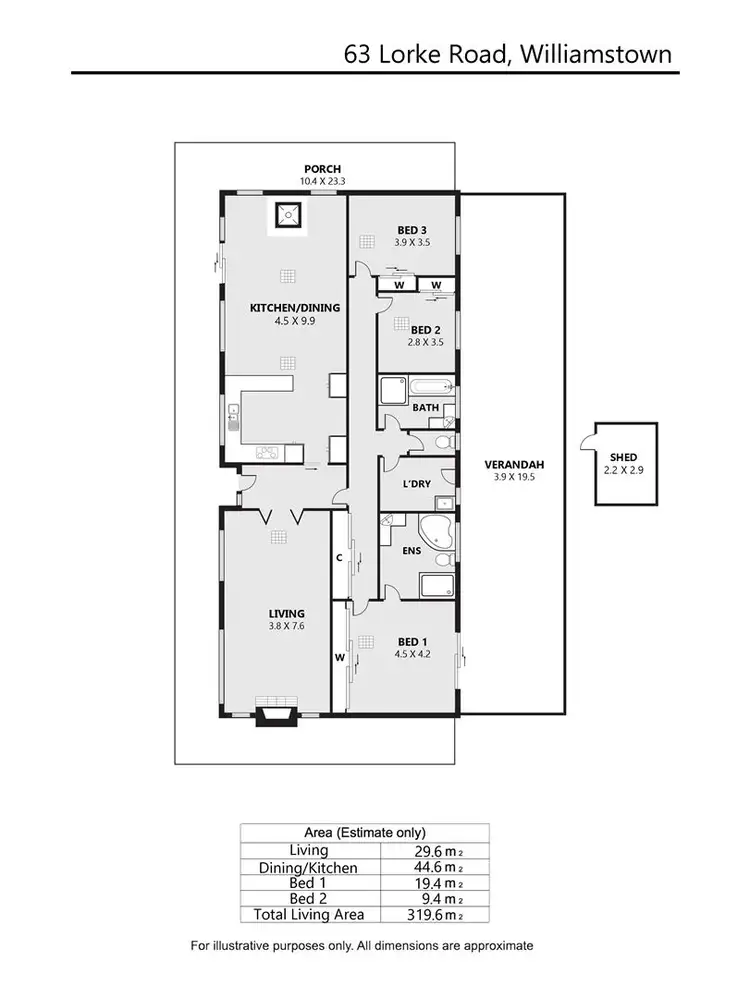 Floorplan of Homely house listing, 63 Lorke Rd, Williamstown SA 5351
