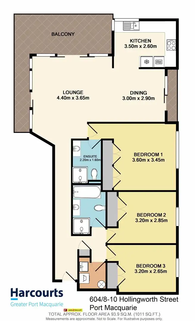 Floorplan of Homely unit listing, 604/8-10 Hollingworth Street, Port Macquarie NSW 2444