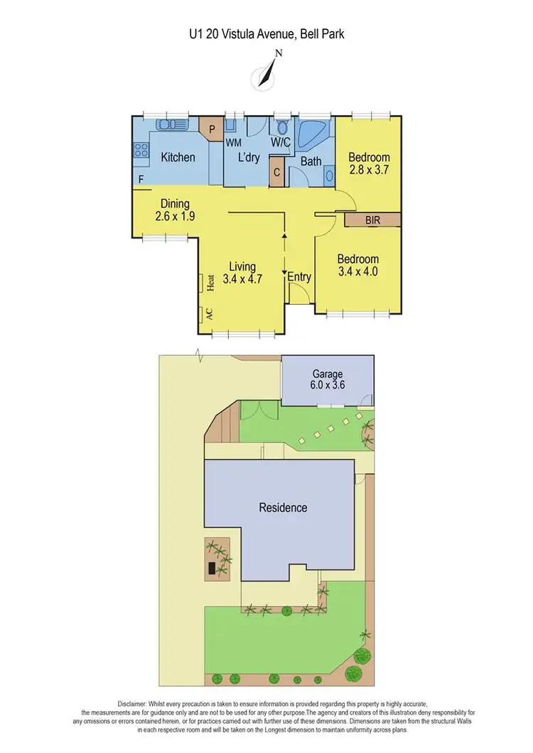 Floorplan of Homely unit listing, 1/20 Vistula Avenue, Bell Park VIC 3215