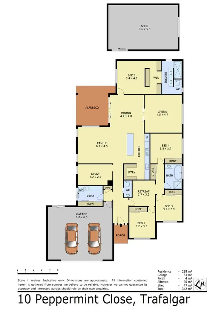 Floorplan of Homely house listing, 10 Peppermint Close, Trafalgar VIC 3824