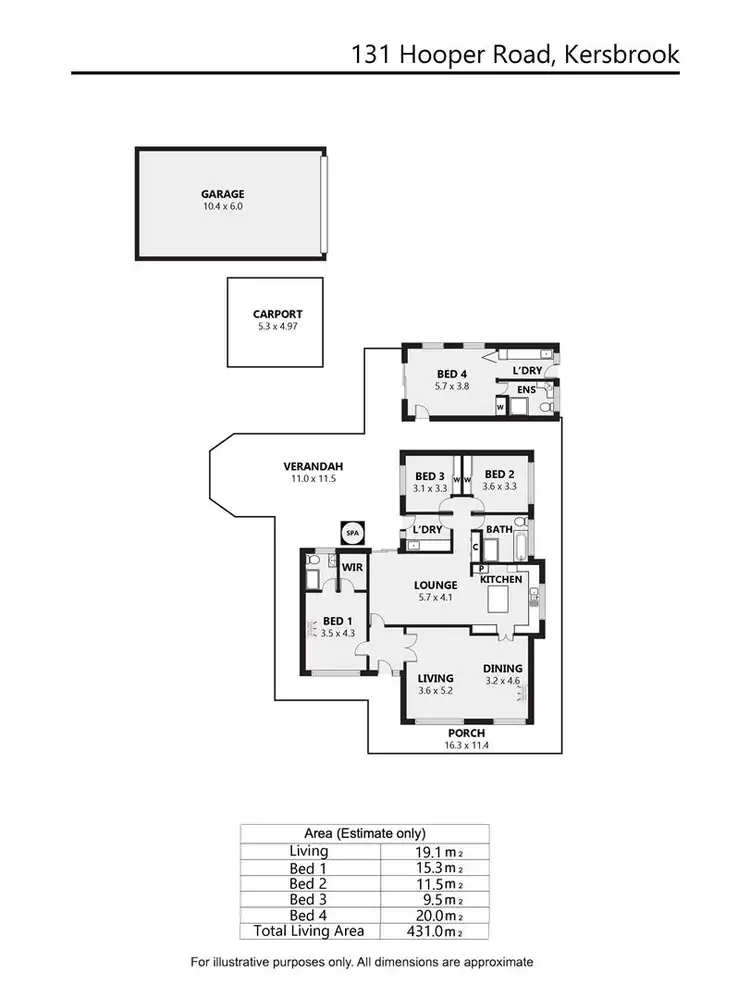 Floorplan of Homely rural property listing, 131 Hooper Rd, Kersbrook SA 5231