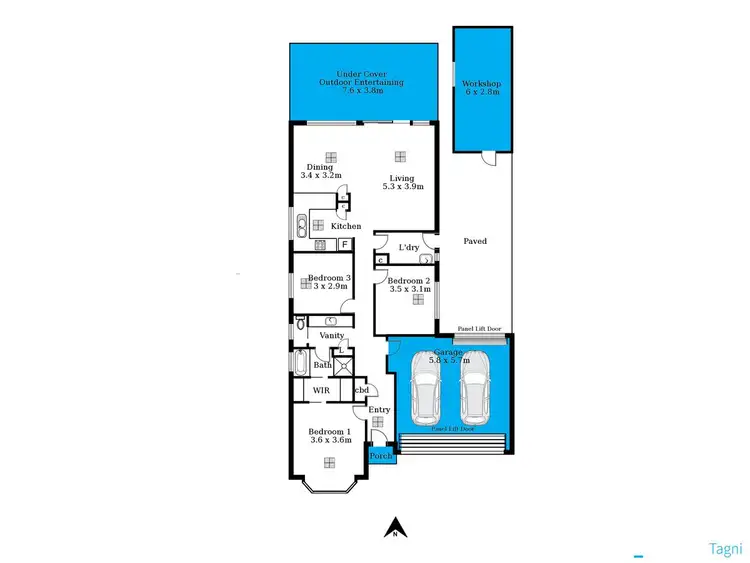 Floorplan of Homely house listing, 2 Alanah Close, Happy Valley SA 5159