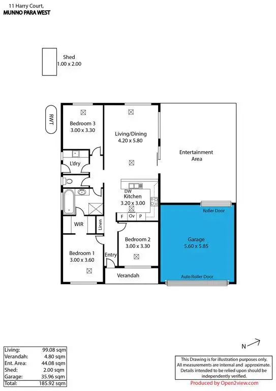 Floorplan of Homely house listing, 11 Harry Court, Munno Para West SA 5115