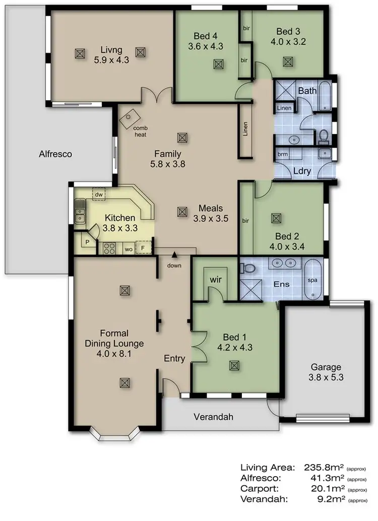 Floorplan of Homely house listing, 1 Silverwood Drive, Mount Barker SA 5251