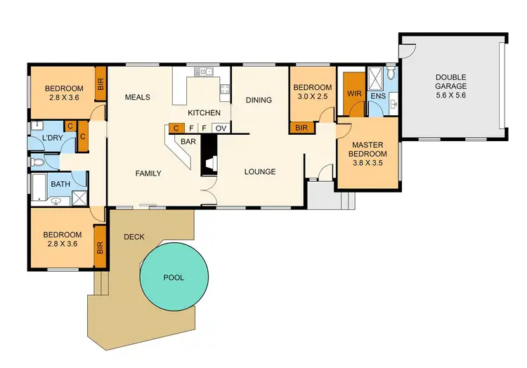 Floorplan of Homely house listing, 3 Darling Court, Rowville VIC 3178