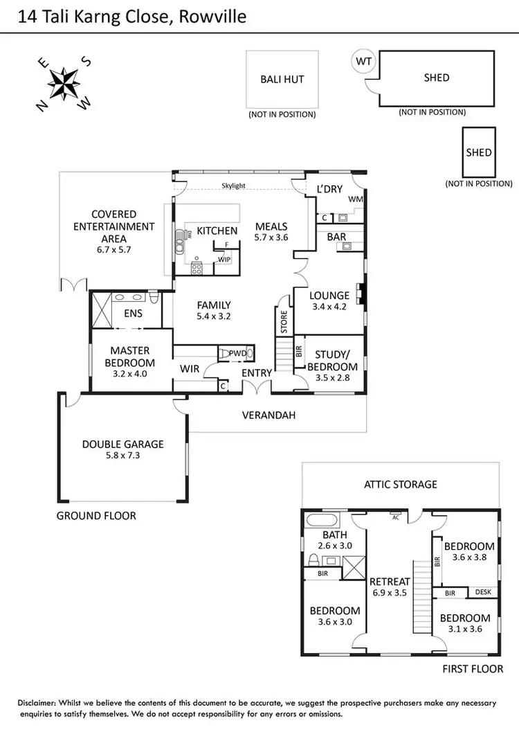 Floorplan of Homely house listing, 14 Tali Karng Close, Rowville VIC 3178