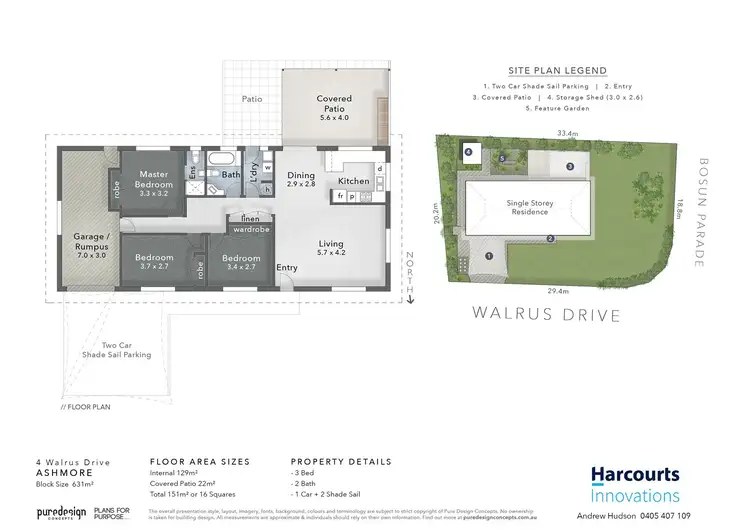Floorplan of Homely house listing, 4 Walrus Drive, Ashmore QLD 4214