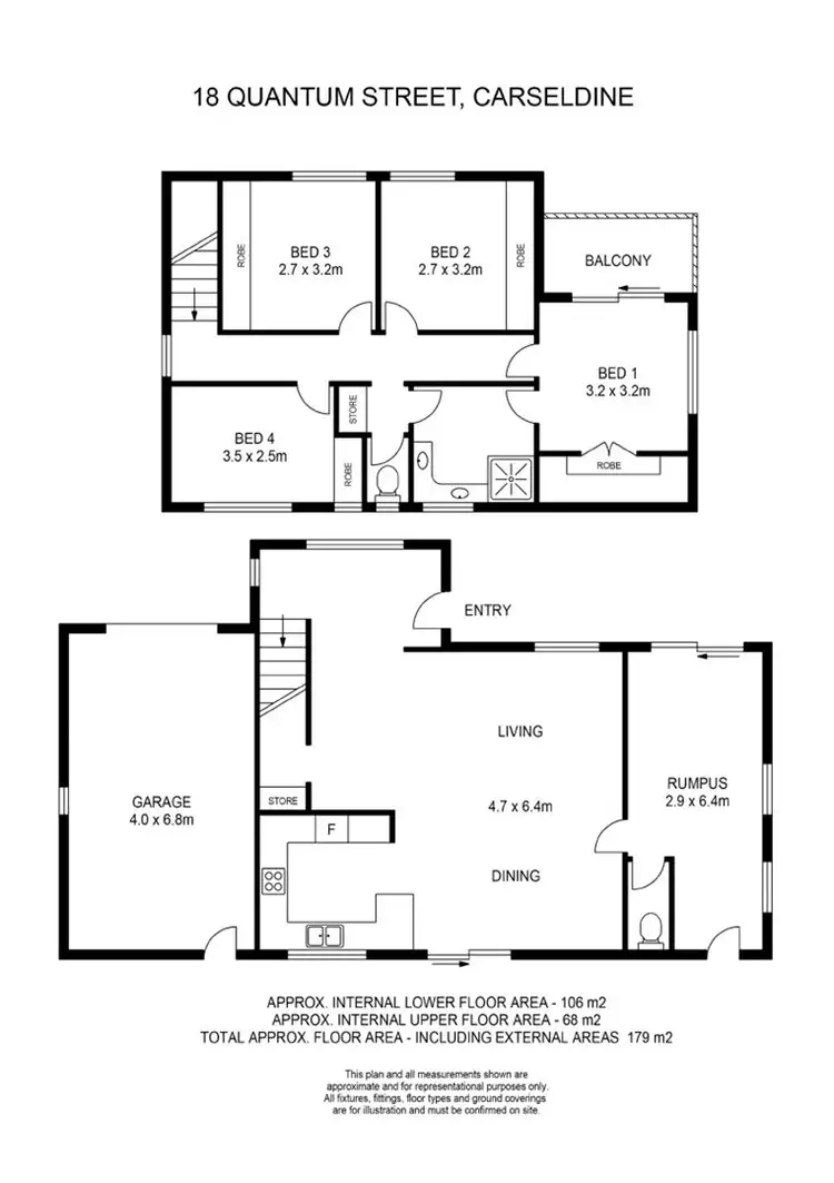 Floorplan of Homely house listing, 18 Quantum Street, Carseldine QLD 4034