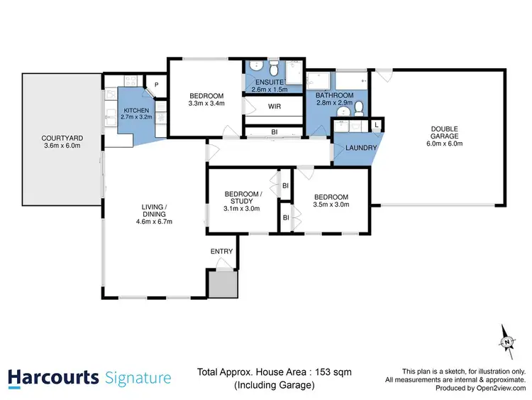 Floorplan of Homely unit listing, 1/14 Leslie Street, Bellerive TAS 7018