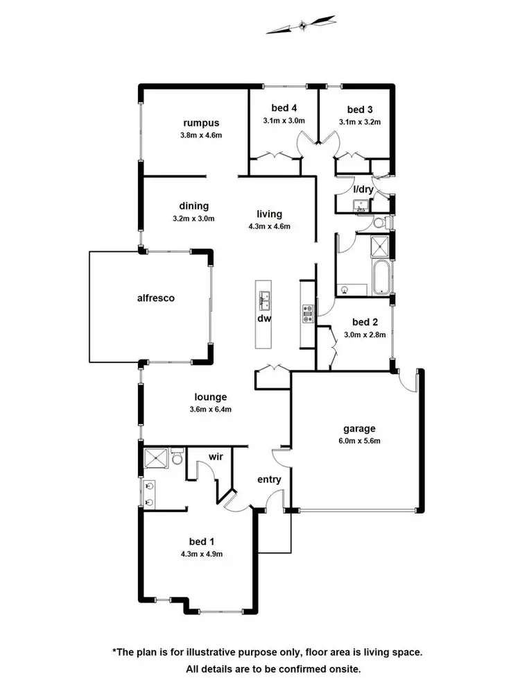 Floorplan of Homely house listing, 6 Emmett Avenue, Berwick VIC 3806