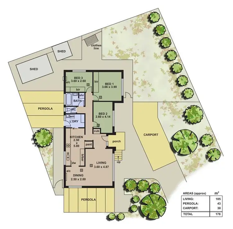 Floorplan of Homely house listing, 14 Parklands Crecent, Reynella SA 5161