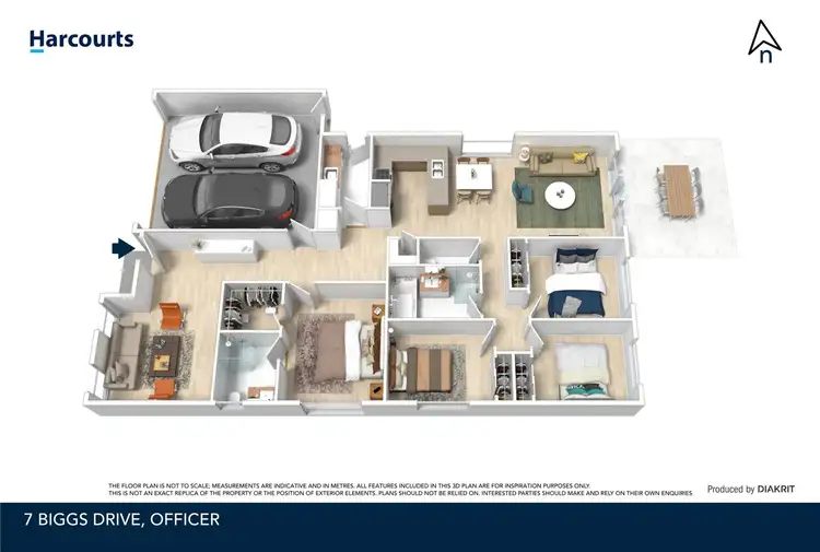 Floorplan of Homely house listing, 7 Biggs Drive, Officer VIC 3809