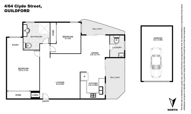 Floorplan of Homely unit listing, 4/64 Clyde Street, Guildford NSW 2161