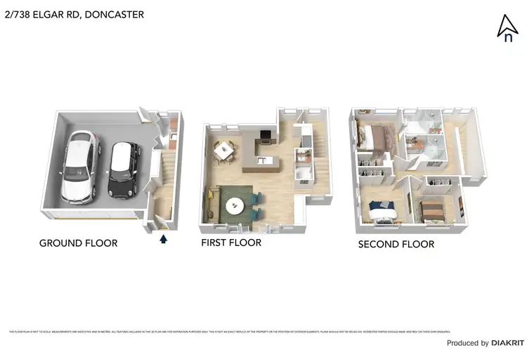 Floorplan of Homely townhouse listing, 2/738 Elgar Road, Doncaster VIC 3108