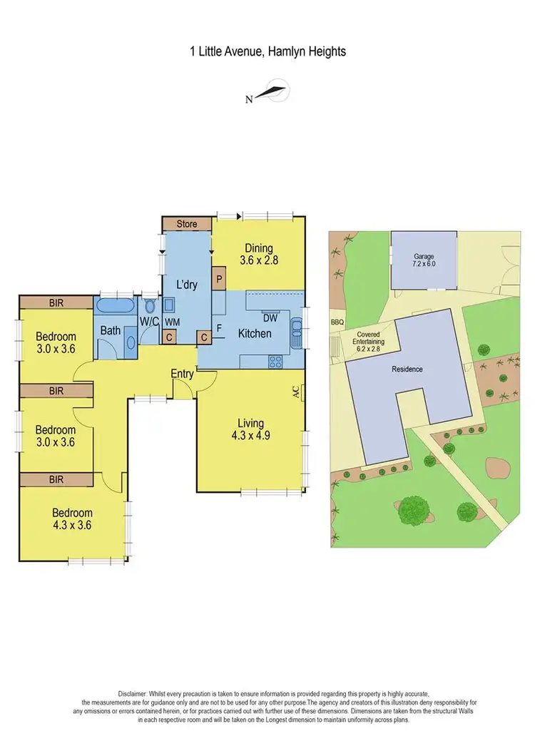 Floorplan of Homely house listing, 1 Little Avenue, Hamlyn Heights VIC 3215