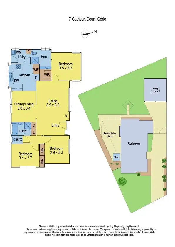 Floorplan of Homely house listing, 7 Cathcart Court, Corio VIC 3214