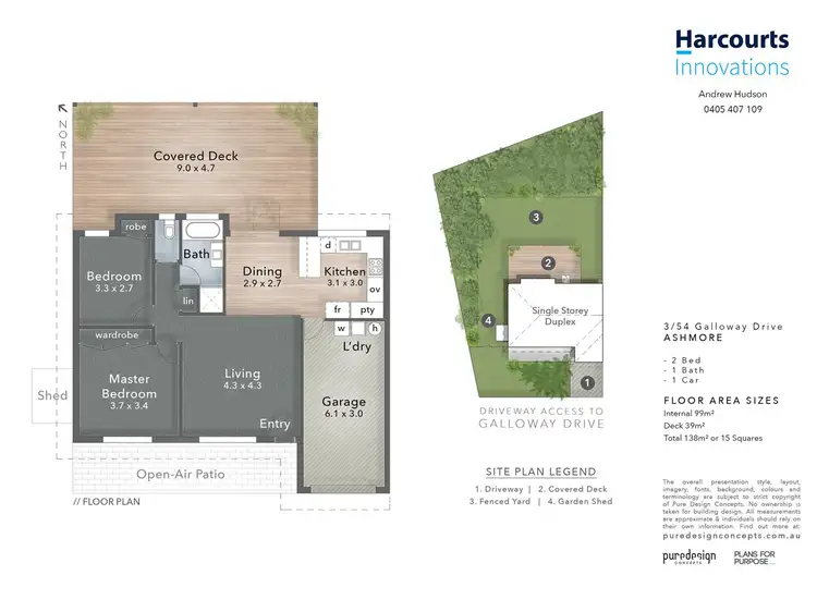 Floorplan of Homely semi-detached listing, 3/54 Galloway Drive, Ashmore QLD 4214