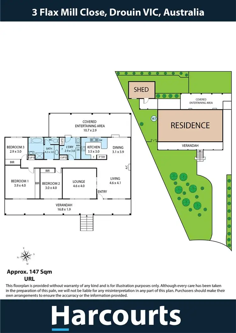 Floorplan of Homely house listing, 3 Flax Mill Close, Drouin VIC 3818