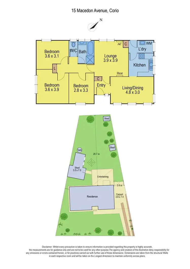 Floorplan of Homely house listing, 15 Macedon Avenue, Corio VIC 3214