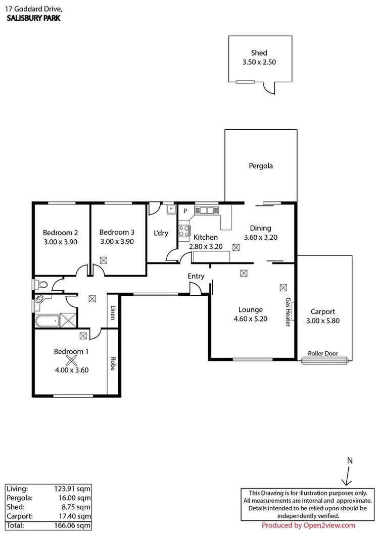 Floorplan of Homely house listing, 17 Goddard Drive, Salisbury Park SA 5109