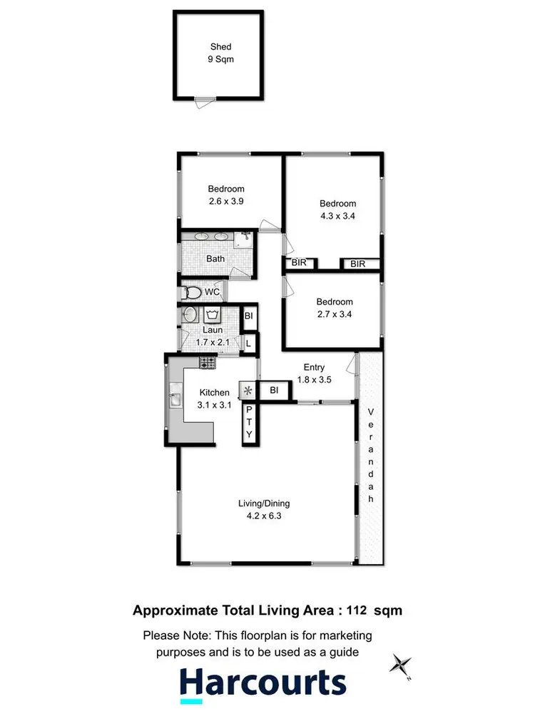 Floorplan of Homely house listing, 12 Leyden Avenue, Seven Mile Beach TAS 7170