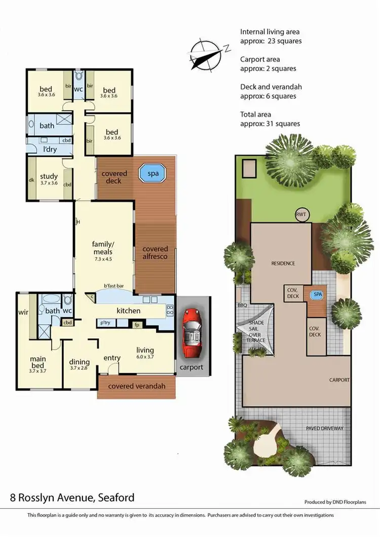 Floorplan of Homely house listing, 8 Rosslyn Ave, Seaford VIC 3198