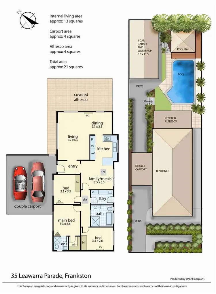 Floorplan of Homely house listing, 35 Leawarra Parade, Frankston VIC 3199