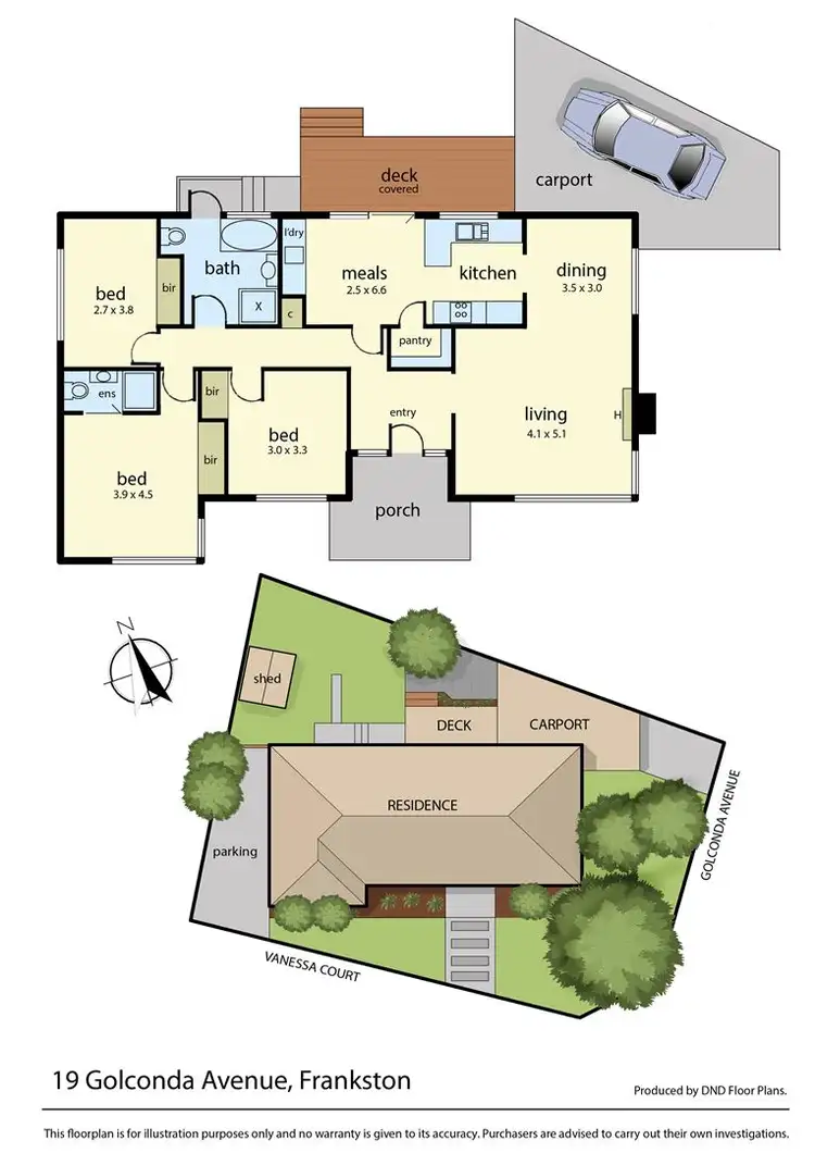 Floorplan of Homely house listing, 19 Golconda Avenue, Frankston VIC 3199