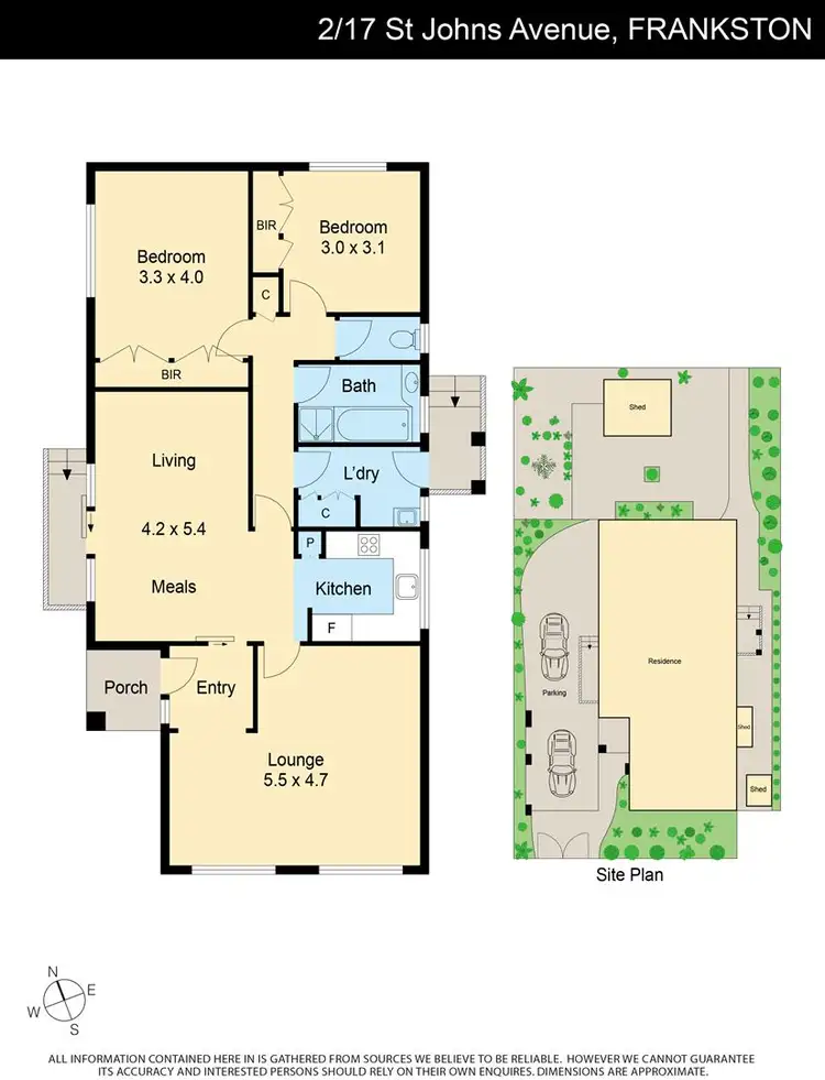 Floorplan of Homely unit listing, 2/17 St Johns Avenue, Frankston VIC 3199