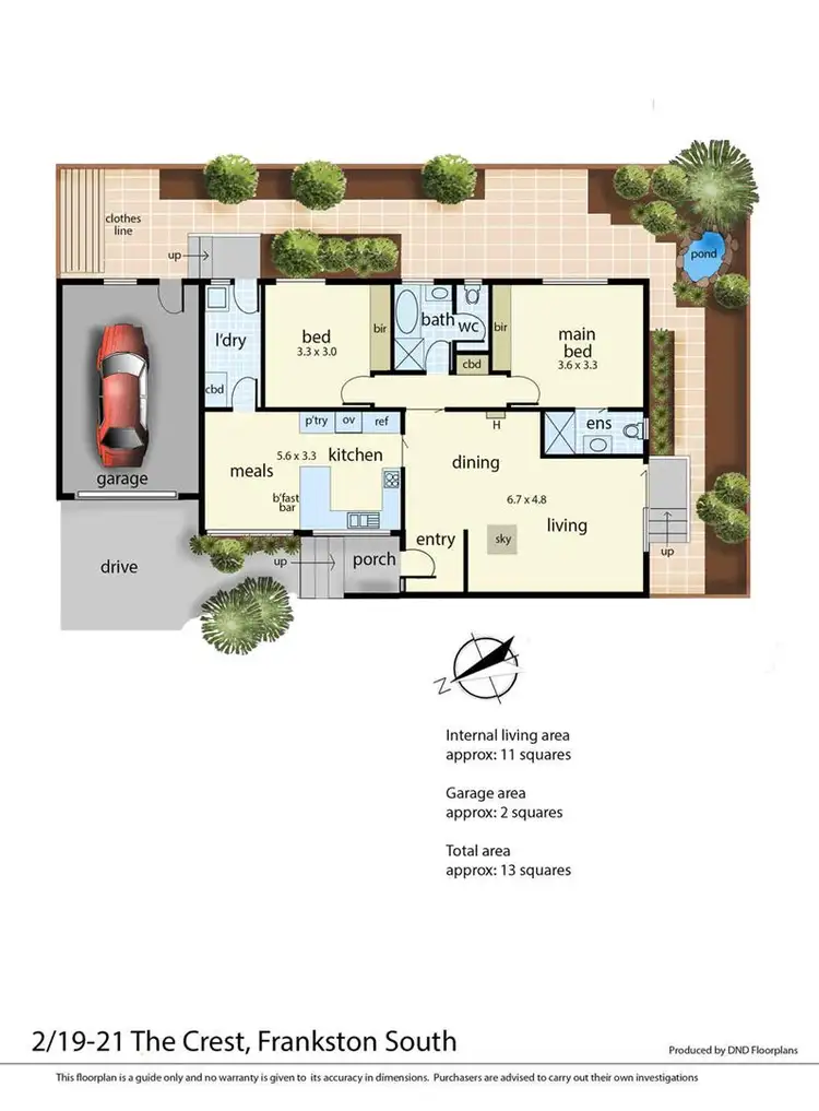 Floorplan of Homely unit listing, 2/19-21 The Crest, Frankston South VIC 3199