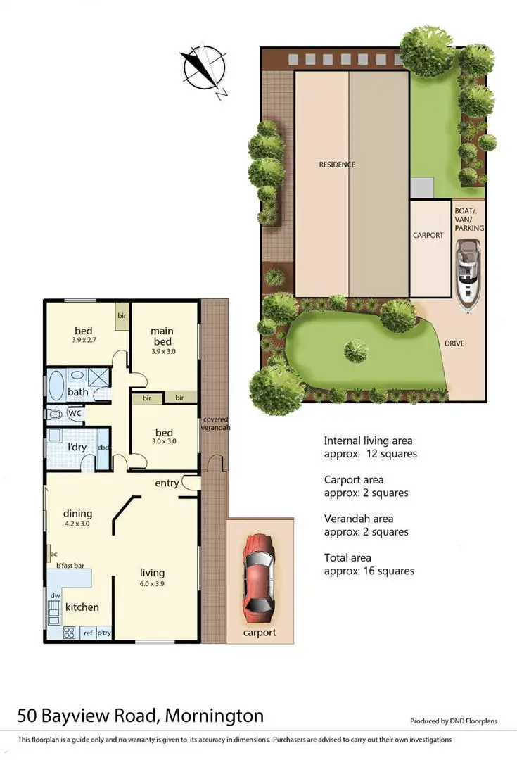Floorplan of Homely house listing, 50 Bayview Road, Mornington VIC 3931