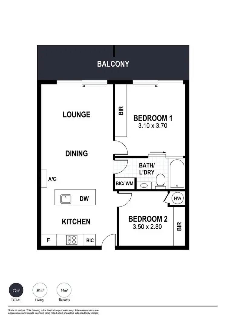 Floorplan of Homely apartment listing, 209/162 Hindmarsh Road, Victor Harbor SA 5211