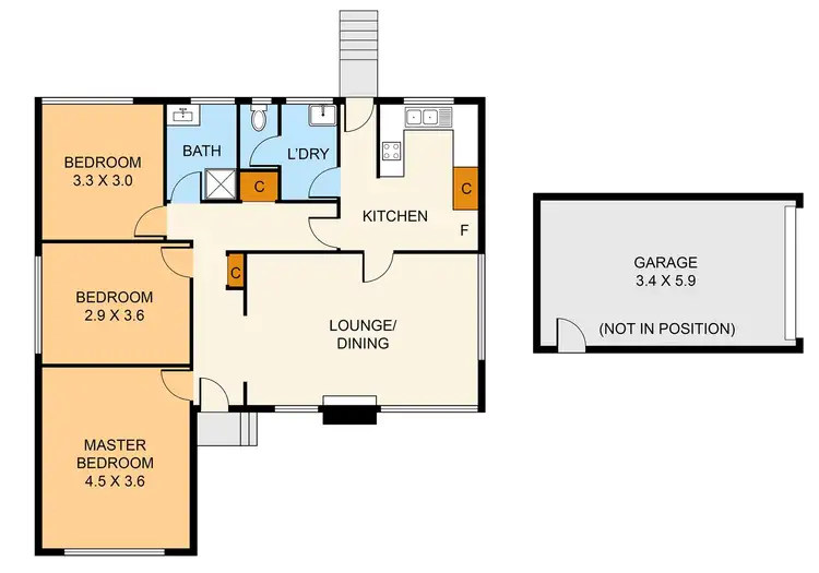 Floorplan of Homely unit listing, 1/7 Akron Street, Ferntree Gully VIC 3156