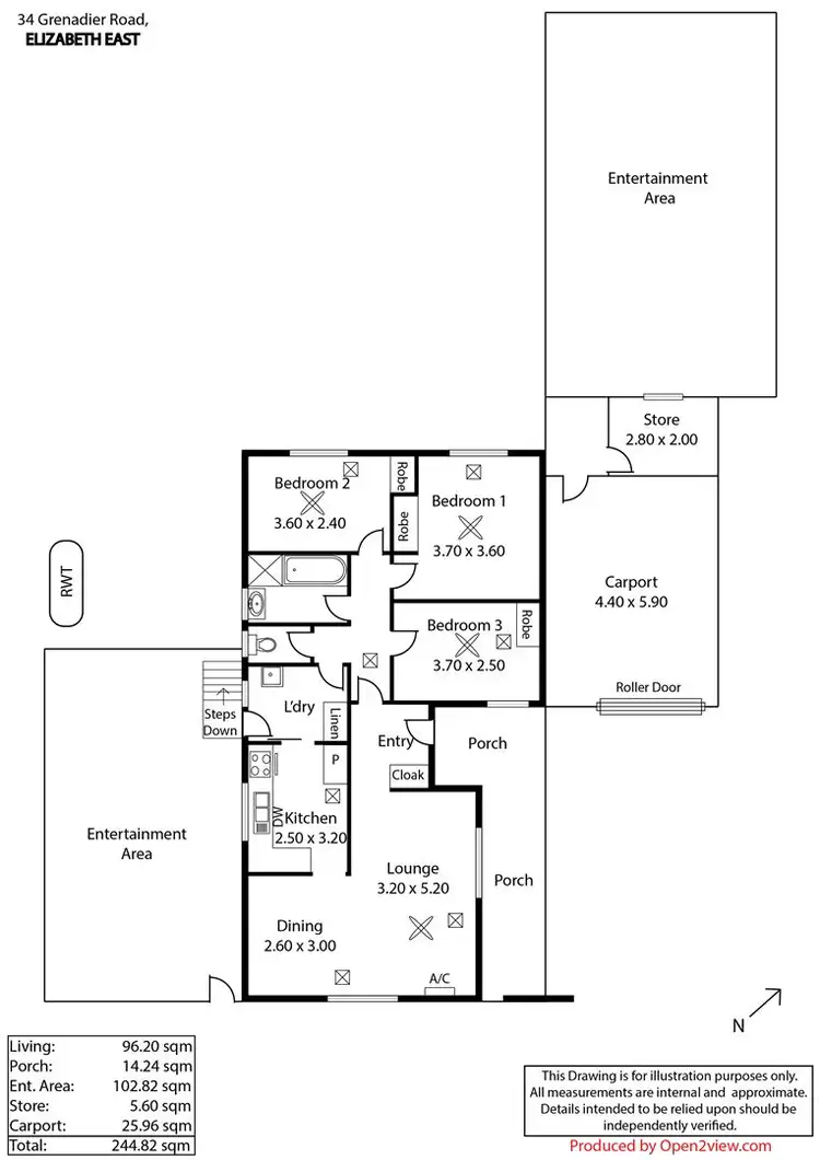Floorplan of Homely house listing, 34 Grenadier Road, Elizabeth East SA 5112