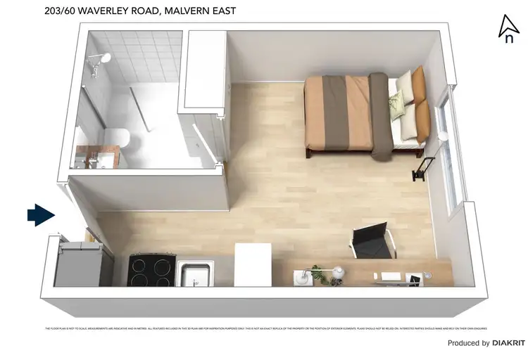 Floorplan of Homely apartment listing, 203/60 Waverley Road, Malvern East VIC 3145