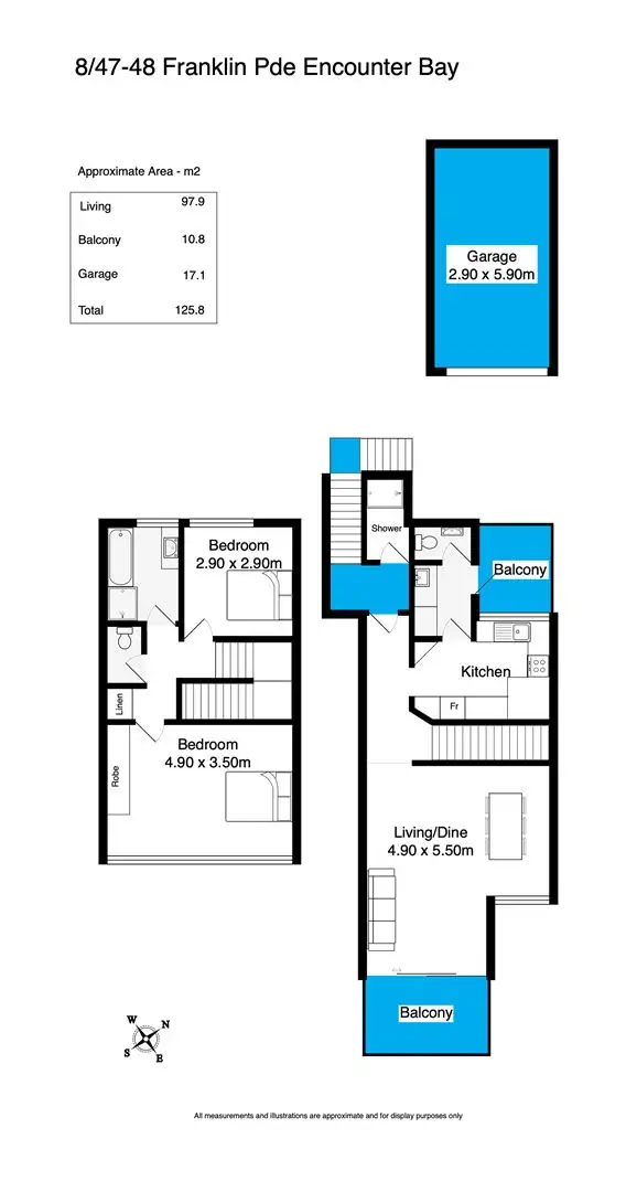 Floorplan of Homely townhouse listing, 8/47-48 Franklin Parade, Encounter Bay SA 5211
