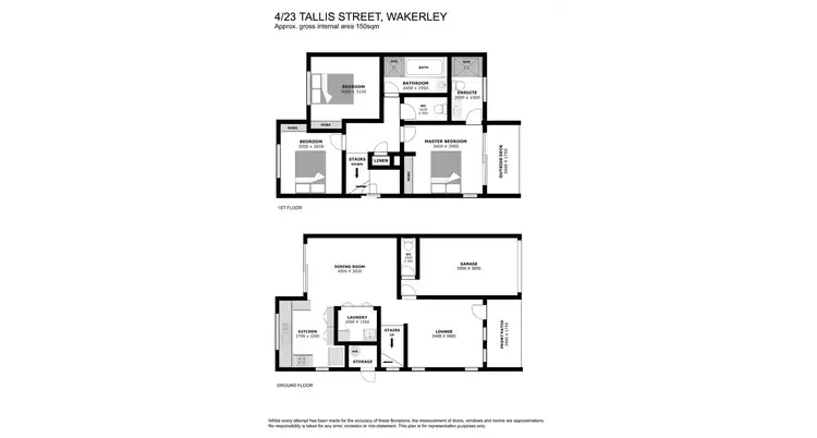 Floorplan of Homely townhouse listing, 4/23 Tallis Street, Wakerley QLD 4154