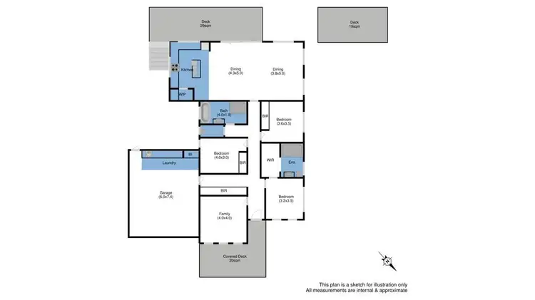 Floorplan of Homely house listing, 8 Estramina Drive, Oakdowns TAS 7019
