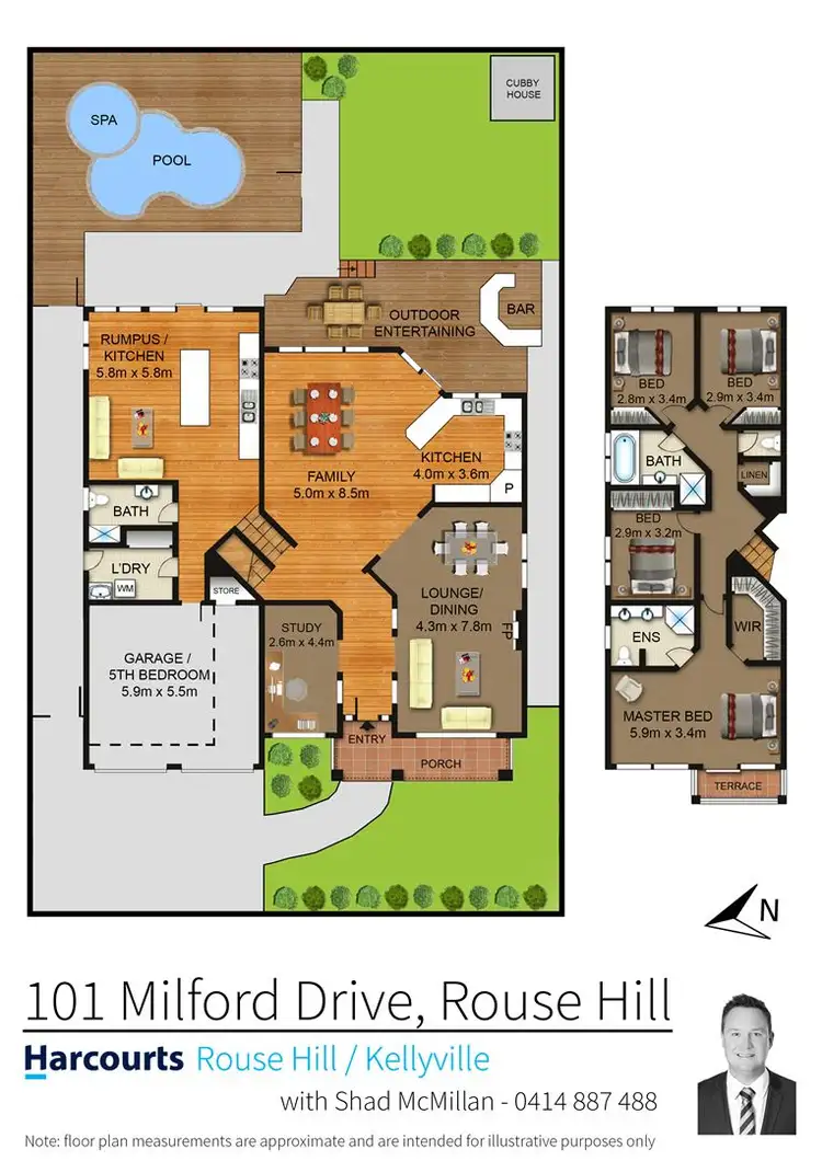 Floorplan of Homely house listing, 101 Milford Drive, Rouse Hill NSW 2155