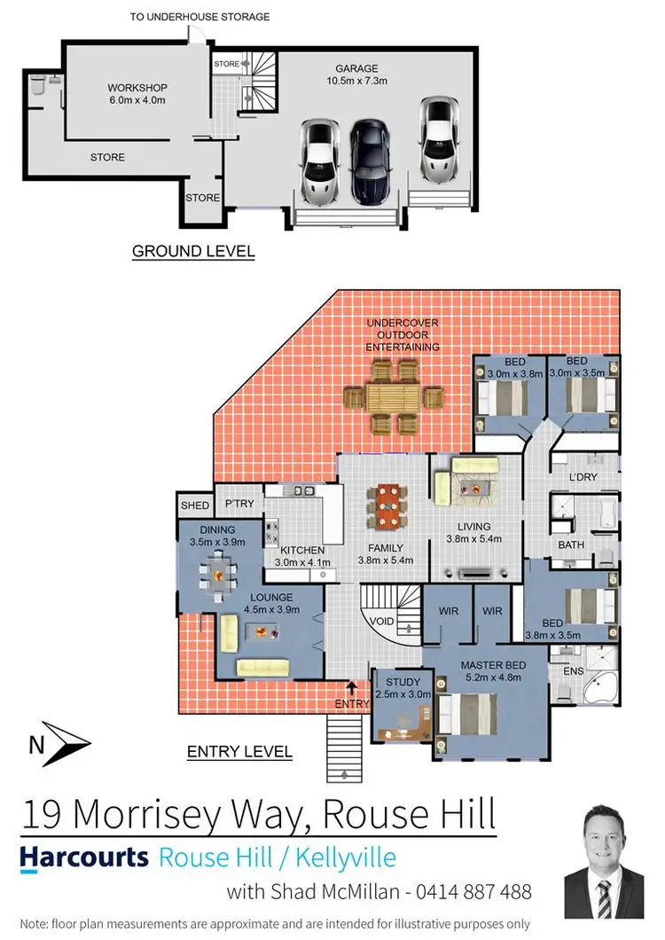 Floorplan of Homely house listing, 19 Morrisey Way, Rouse Hill NSW 2155