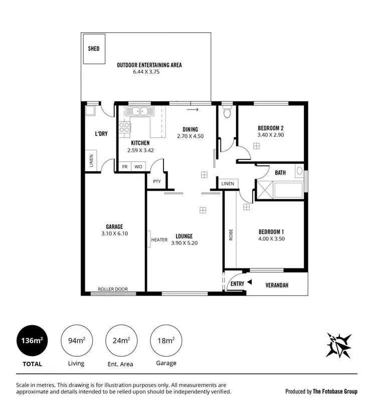 Floorplan of Homely unit listing, 2/2 Wackett Street, Modbury Heights SA 5092